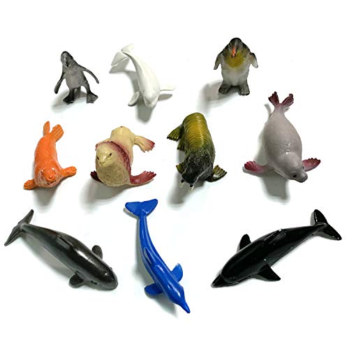 DOITEM 54 Pack Surtido Mini Vinilo Plástico Ocean Sea Animal Figuras Juego de Juguete, Realista Under The Sea Life Figura Regalo de baño para niños Educativos Niños Fiesta Cake Cupcake Topper