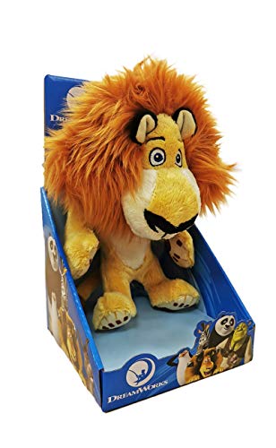 dreamworks Madagascar- Peluche Alex (León) y Marty (Cebra) de 25 Centímetros con Blister- Calidad Super Soft - 760019462/63 (Alex)