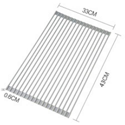 DSHUJC Rack de escurridor Plegable Escurridor de Platos antioxidante Estante de Secado de Platos antimicrobianos Estante de Secado de Fregadero de Cocina Robusto Durable,B