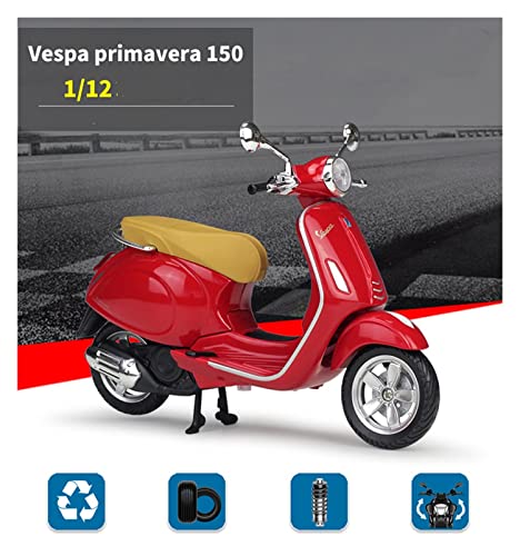 DZYWL Kits Modelos Coches Clásicos 1:12 para Piaggio Vespa Primavera 150 Scooter Modelo De Aleación Decoración Juguete Colección De Regalo Recuerdo Regalo Amor Vacaciones (Color : White)