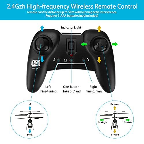 E-More Helicóptero RC Juguete de Control Remoto, Mini Helicóptero de Canal 3,5CH 2,4 GHz con Control de Estabilidad giroscópico, RC Toys Juguete para Principiantes Niños Regalos