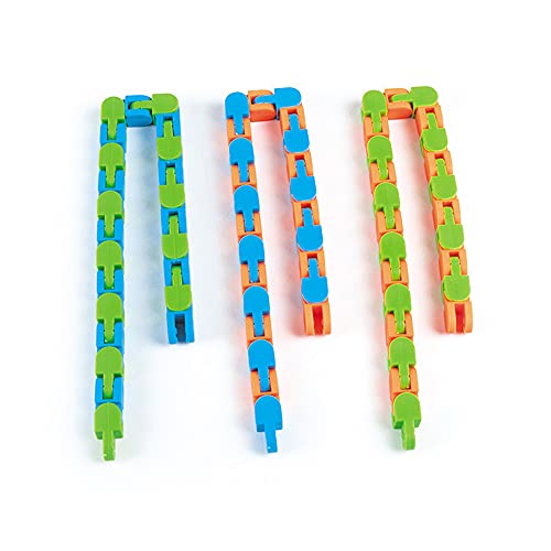 EACHHAHA 12 Piezas Wacky Tracks Fidget Toys Serpiente Cadena Rompecabezas Sensorial Fácil Fidget Juguetes para aliviar el estrés Rompecabezas Rompecabezas Grandes Juguetes de Fiesta