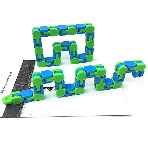 EACHHAHA 12 Piezas Wacky Tracks Fidget Toys Serpiente Cadena Rompecabezas Sensorial Fácil Fidget Juguetes para aliviar el estrés Rompecabezas Rompecabezas Grandes Juguetes de Fiesta