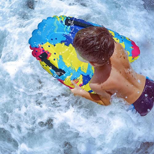 EFINNY Tabla de Surf Inflable para Exteriores, Tabla de Surf Inflable con pasamanos, Tabla de Surf en el mar para niños, Tabla de natación Flotante Tabla de Surf Inflable para Piscina