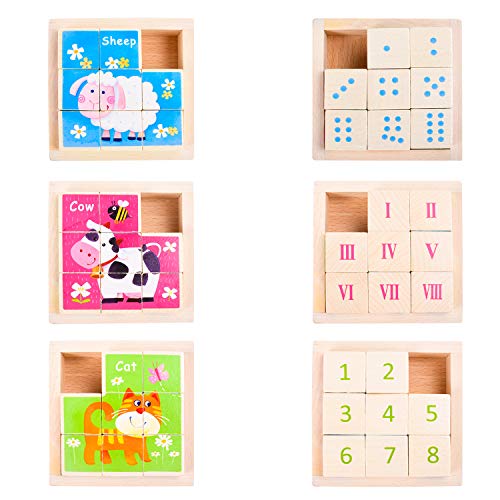 EKKONG Puzzles de Madera for Kids ,Animales Rompecabezas ,Juguetes Bebes, Jigsaw Wooden Puzzles Toy, Juguetes Montessori Puzzles,Juguetes niños 1 año 2 3 4 5 6 años , Best Birthday&Navidad Present