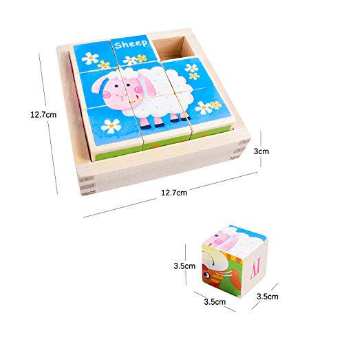 EKKONG Puzzles de Madera for Kids ,Animales Rompecabezas ,Juguetes Bebes, Jigsaw Wooden Puzzles Toy, Juguetes Montessori Puzzles,Juguetes niños 1 año 2 3 4 5 6 años , Best Birthday&Navidad Present