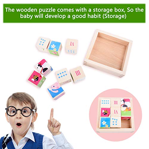 EKKONG Puzzles de Madera for Kids ,Animales Rompecabezas ,Juguetes Bebes, Jigsaw Wooden Puzzles Toy, Juguetes Montessori Puzzles,Juguetes niños 1 año 2 3 4 5 6 años , Best Birthday&Navidad Present