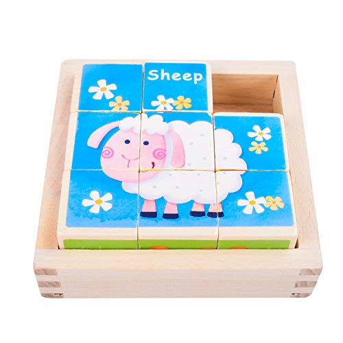 EKKONG Puzzles de Madera for Kids ,Animales Rompecabezas ,Juguetes Bebes, Jigsaw Wooden Puzzles Toy, Juguetes Montessori Puzzles,Juguetes niños 1 año 2 3 4 5 6 años , Best Birthday&Navidad Present