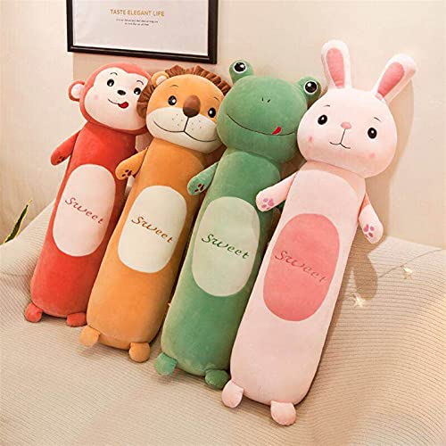 ELKeyko 90 cm Encantador cojín Almohada Embarazada para Embarazo Suave león/Rana/Mono/Conejo Peluche de Peluche de Peluche de Peluche para casa Lindo decoración Regalos (Color : Frog 90cm)