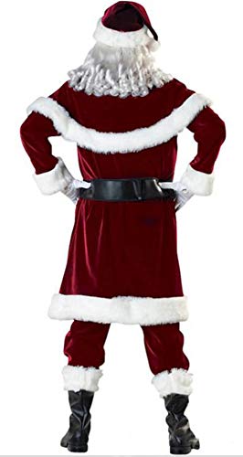 EOZY - Juego de 9 piezas para hombre de Navidad de Papá Noel para adultos, cosplay, fiesta de Navidad, novedad, pantalones de ropa de lujo, Papá Noel Rojo, XXXL