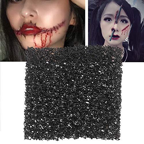 Esponja de maquillaje, Halloween Navidad Efectos especiales Cicatriz de sangre Efectos de rastrojo Maquillaje de heridas Aplicador de esponja punteada para Carnaval de Halloween(Oversized hole)