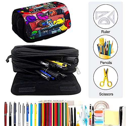 Estuche de lápices Among US Game Student School Primary School Space Werewolf Killing Pencil Case Among Us Stationery Case