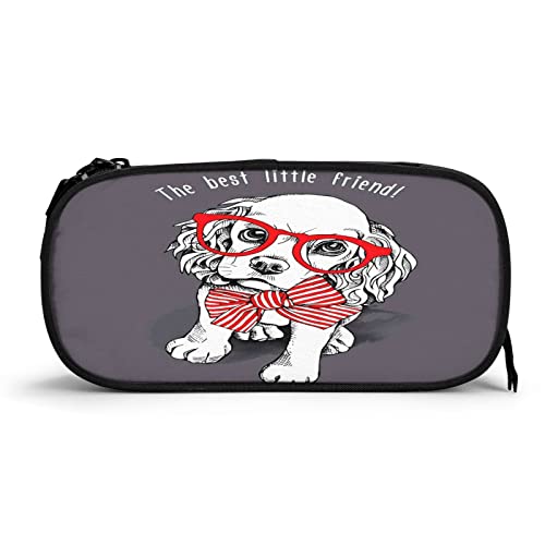 Estuche Escolar Perro Cachorro Cocker Spaniel, Multifuncional Estuche de lápices de Gran Capacidad para Hombre Mujer Estudiante en Escuela para Niñas Niños