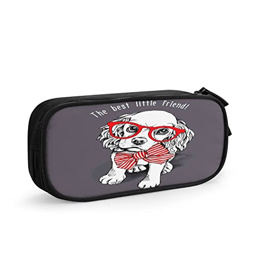 Estuche Escolar Perro Cachorro Cocker Spaniel, Multifuncional Estuche de lápices de Gran Capacidad para Hombre Mujer Estudiante en Escuela para Niñas Niños