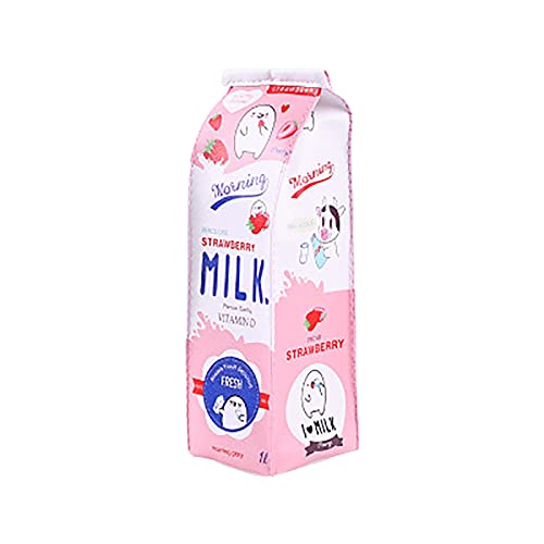 Estuche para niñas Kawaii Lindo de Lápices En Forma de cartón de Leche, Estuche Escolar, Estuche Vertical de Lápices, Estuche Pequeño, Caja de lápices 21cm [Luo-yes] e6