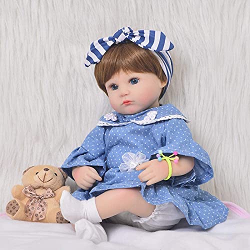 ETRVBSWE Muñeca Realista Reborn Baby Dolls Cuerpo de Silicona Muñecas realistas Toque Suave a la muñeca de simulación Muñeca de Renacimiento Muñecas de crianza Hechas a Mano Es el Mejor GIF