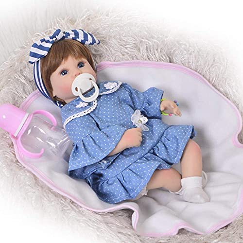 ETRVBSWE Muñeca Realista Reborn Baby Dolls Cuerpo de Silicona Muñecas realistas Toque Suave a la muñeca de simulación Muñeca de Renacimiento Muñecas de crianza Hechas a Mano Es el Mejor GIF