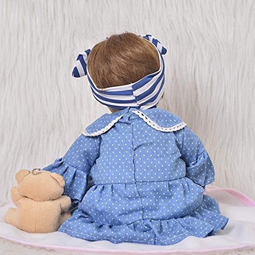 ETRVBSWE Muñeca Realista Reborn Baby Dolls Cuerpo de Silicona Muñecas realistas Toque Suave a la muñeca de simulación Muñeca de Renacimiento Muñecas de crianza Hechas a Mano Es el Mejor GIF