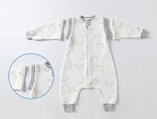 Exquisito saco de dormir anti patadas para bebé saco de dormir para bebé de algodón 2.5 tog de 3 a 4 años y más manta envolvente para saco de dormir para niñas y niños pequeños