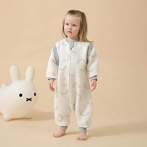 Exquisito saco de dormir anti patadas para bebé saco de dormir para bebé de algodón 2.5 tog de 3 a 4 años y más manta envolvente para saco de dormir para niñas y niños pequeños