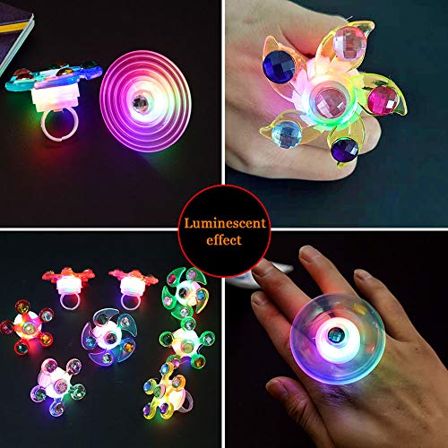 Favores de fiesta para niños, Glow in The Dark Fuentes de fiesta Iluminar anillos LED Favores de fiesta para niños niños Chicas Mano a granel Vuelta Estrés Alivio para aliviar la ansiedad Juguetes