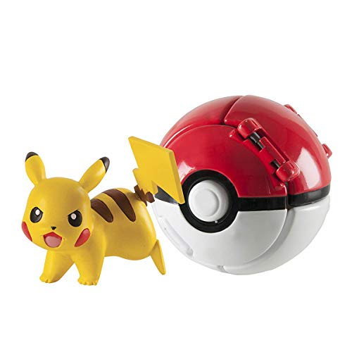 FHERIC Pokémon Throw 'N' Pop Poké Ball, Pikachu y Figura Poke Ball