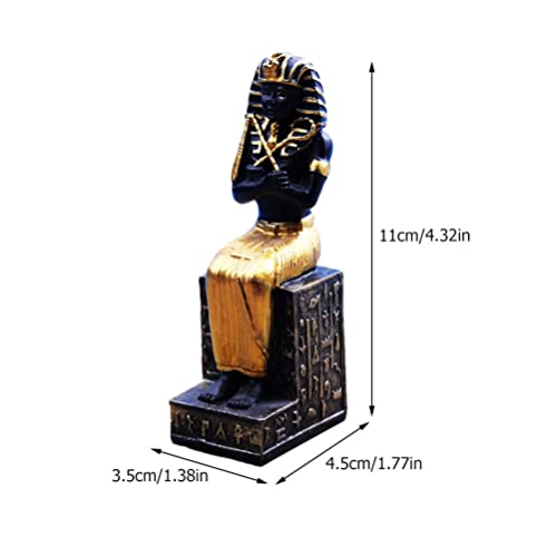 Figura de La Escultura de La Estatua del Rey Egipcio: Estatua de Faraón Egipcio Golden Uraeus Cobra Buitre Nemes Faraón Estatua Estatua Egipcia Histórico Dinastía Educativa Rey