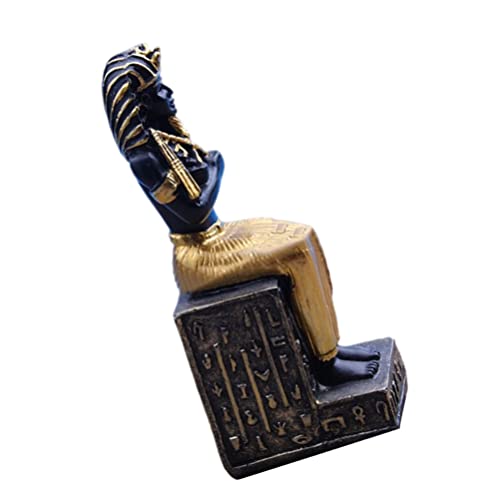 Figura de La Escultura de La Estatua del Rey Egipcio: Estatua de Faraón Egipcio Golden Uraeus Cobra Buitre Nemes Faraón Estatua Estatua Egipcia Histórico Dinastía Educativa Rey