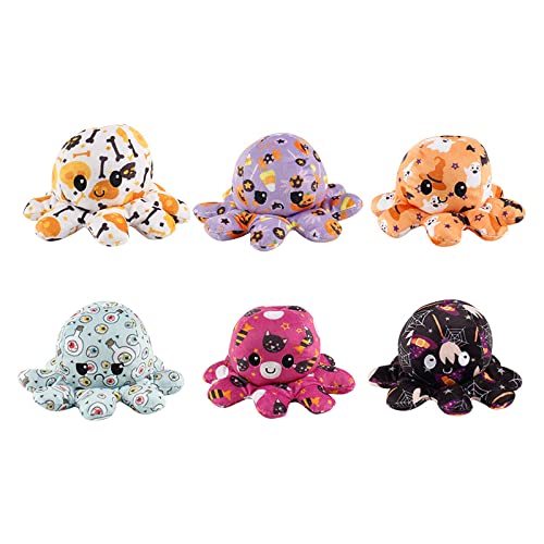 Flip Pulpo Muñeca De Doble Cara Flip Pulpo Juguete De Felpa Muñeca Deformada Estirar Tela Súper Suave, Buena Transpirabilidad, Muñeco De Peluche, Muñeco De Trapo