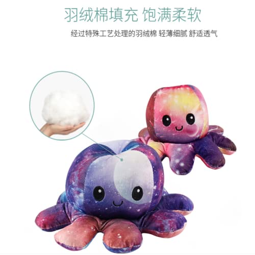 Flip Pulpo Muñeca De Doble Cara Flip Pulpo Juguete De Felpa Muñeca Deformada Estirar Tela Súper Suave, Buena Transpirabilidad, Muñeco De Peluche, Muñeco De Trapo