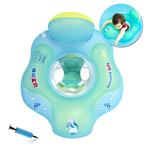 Flotador de Natación para Bebés con Asiento Anillo,Bebé Recién Nacido Aprende a Nadar Entrenador Inflable Flotador Ajustable para Piscinas para Bebés,Anillo de Natación para Bebés (10-26 Meses,M)