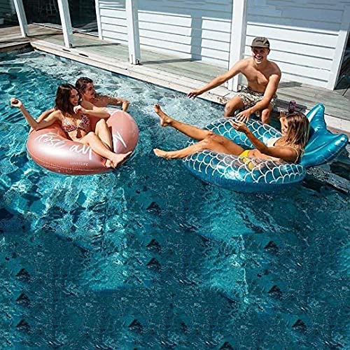 Flotador hinchable con respaldo trasero, flotador de sirena para piscina, juguete de verano