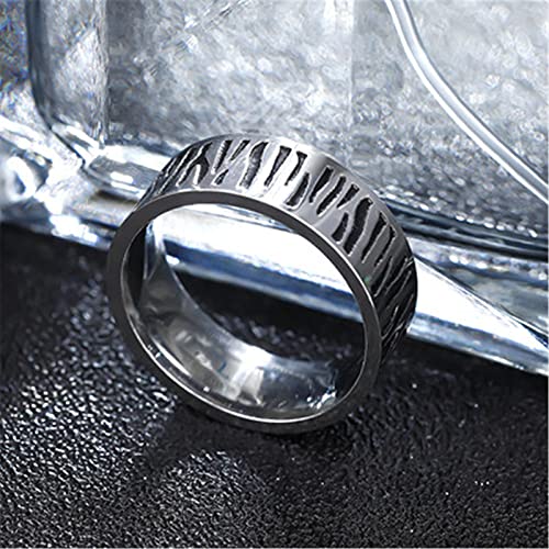 FLQWLL Anillo De Nudo Celta Vikingo Símbolos De Runas Nórdicas De Acero Inoxidable Anillo De Boda Celta Pagano Moda Retro Rayas Vikingas Joyería De Las Mujeres De Los Hombres,11