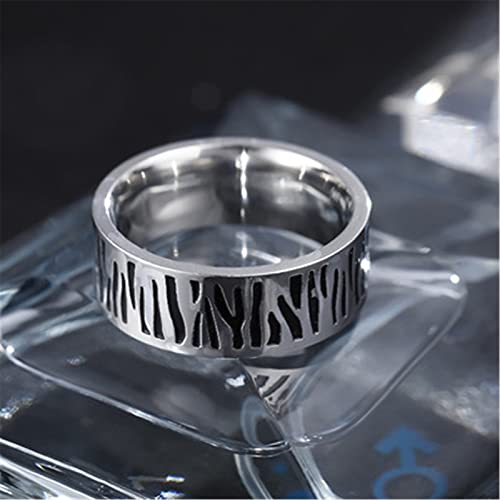 FLQWLL Anillo De Nudo Celta Vikingo Símbolos De Runas Nórdicas De Acero Inoxidable Anillo De Boda Celta Pagano Moda Retro Rayas Vikingas Joyería De Las Mujeres De Los Hombres,11