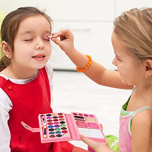 FORMIZON Juego de Maquillaje Lavable para Niños, Kit de Maquillaje para Niño, Maquillaje Infantil, Juguete de Maquillaje Cosméticos Lavable Maquillaje para Niñas en Fiesta Cumpleaños