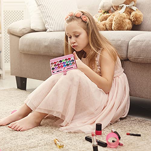 FORMIZON Juego de Maquillaje Lavable para Niños, Kit de Maquillaje para Niño, Maquillaje Infantil, Juguete de Maquillaje Cosméticos Lavable Maquillaje para Niñas en Fiesta Cumpleaños