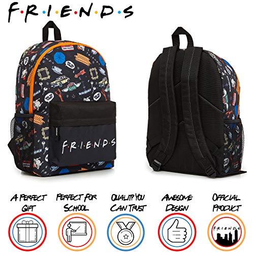 Friends Mochila Escolar Unisex, Mochilas Originales para Colegio y Universidad, Bolsa de Viaje, Friends Merchandising, Regalos Cumpleaños