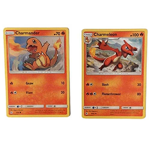 Friki Monkey Pokemon Charmander 7/68 & Charmeleon 8/68 Non Holo Hidden Fates + Extra Protection Near Mint (boosterfrisch) 2019