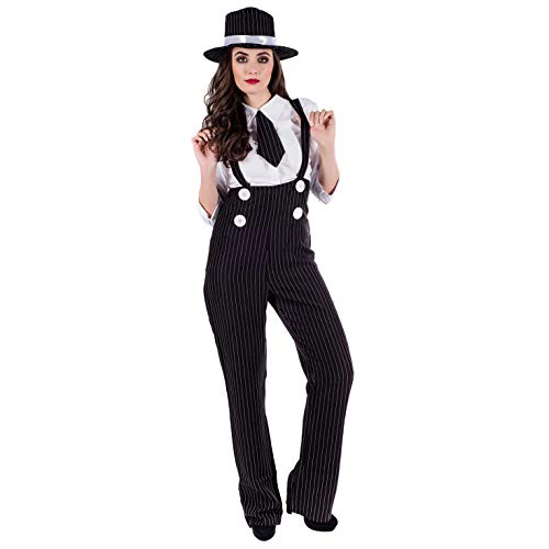 Fun Shack Disfraz Gangster Mujer, Disfraz Mujer Carnaval Disponible en Talla M