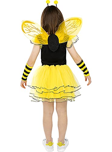 Funidelia | Disfraz de Abeja para niña Talla 10-12 años ▶ Animales, Insectos, Bicho, Abeja - Color: Amarillo - Divertidos Disfraces y complementos para Carnaval y Halloween