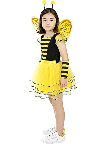 Funidelia | Disfraz de Abeja para niña Talla 10-12 años ▶ Animales, Insectos, Bicho, Abeja - Color: Amarillo - Divertidos Disfraces y complementos para Carnaval y Halloween