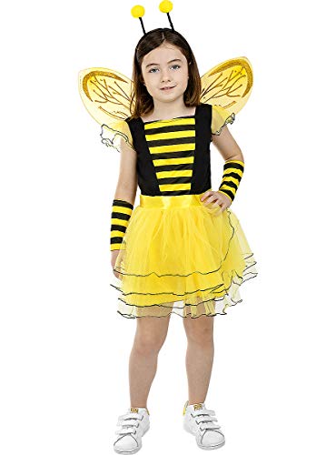 Funidelia | Disfraz de Abeja para niña Talla 10-12 años ▶ Animales, Insectos, Bicho, Abeja - Color: Amarillo - Divertidos Disfraces y complementos para Carnaval y Halloween