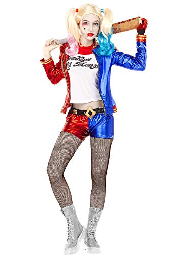 Funidelia | Disfraz de Harley Quinn - Escuadrón Suicida Oficial para Mujer Talla L ▶ Superhéroes, DC Comics, Suicide Squad, Villanos - Color: Azul - Licencia: 100% Oficial