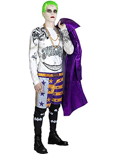 Funidelia | Disfraz de Joker - Suicide Squad Oficial para Hombre Talla XL ▶ Superhéroes, DC Comics, Villanos - Color: Morado - Licencia: 100% Oficial - Divertidos Disfraces y complementos