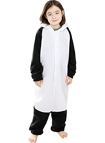 Funidelia | Disfraz de Oso Panda Onesie para niño y niña Talla 7-9 años ▶ Animales, Oso - Color: Blanco - Divertidos Disfraces y complementos para Carnaval y Halloween