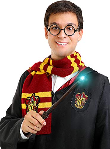 Funidelia | Varita de Harry Potter con luz Oficial para Hombre y Mujer ▶ Películas & Series, Magos, Gryffindor, Hogwarts - Color: Marrón, Accesorio para Disfraz - Licencia: 100% Oficial