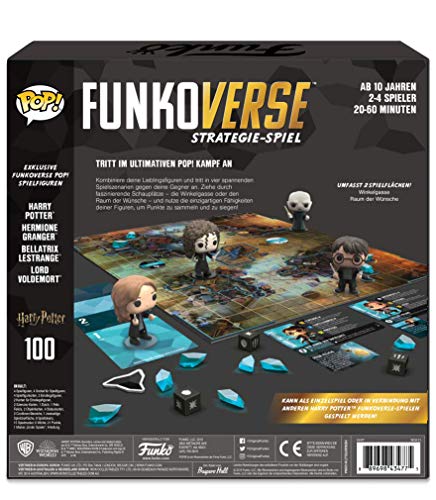 Funko 43477 Harry Potter 100 Funkoverse, paquete de 4 personajes juego de mesa, Version aleman, colores surtidos