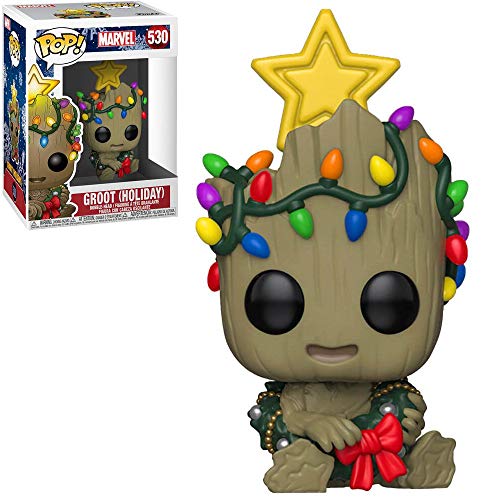 Funko - Pop! Bobble Vinyle Marvel: Holiday - Groot Figura Coleccionable, Multicolor (43333)