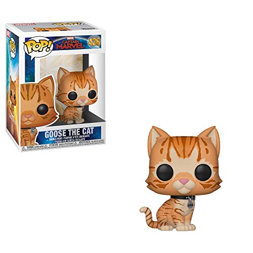 Funko - Pop! Marvel: Captain Marvel - Goose The Cat Figura Coleccionable, Naranja (36379)