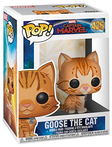 Funko - Pop! Marvel: Captain Marvel - Goose The Cat Figura Coleccionable, Naranja (36379)